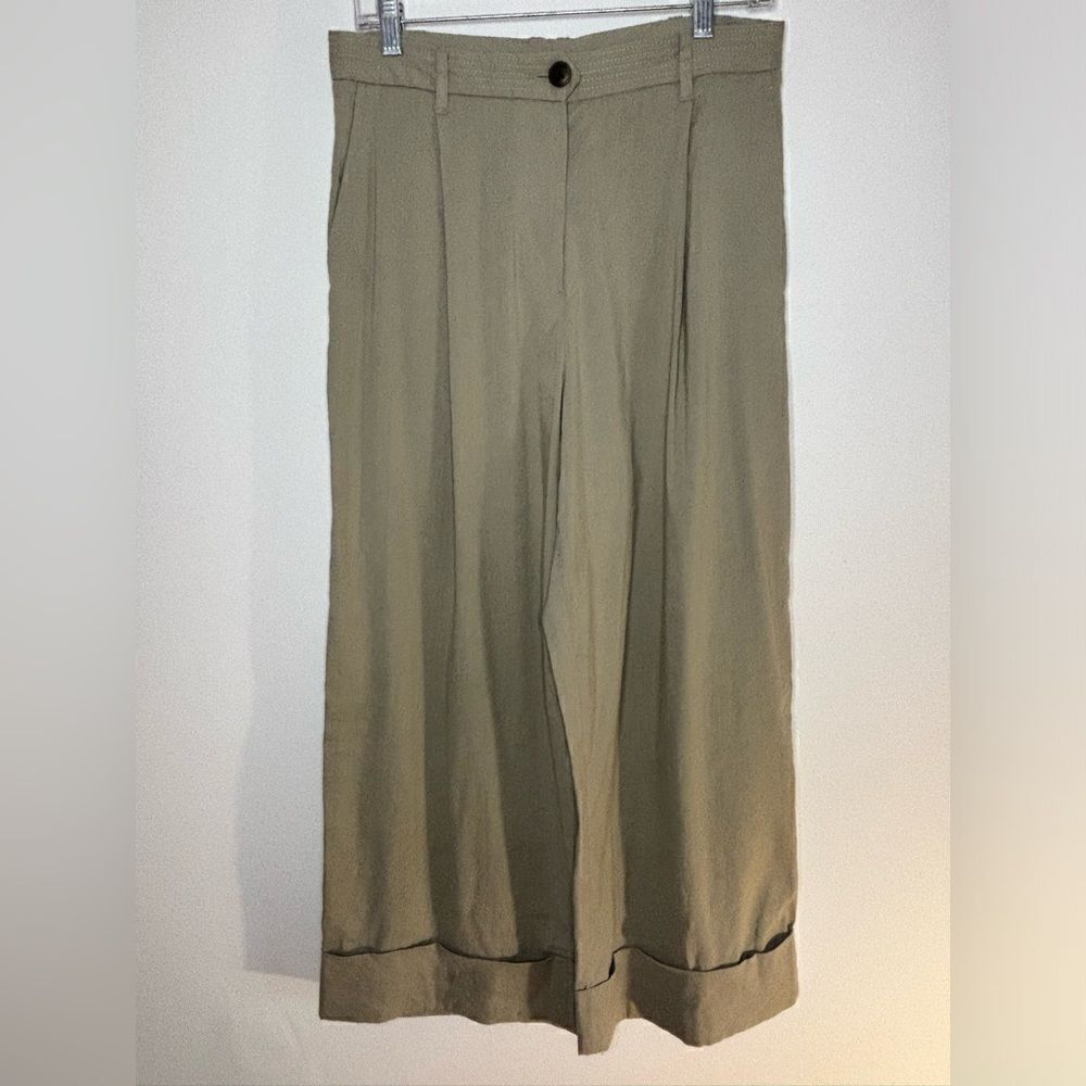 Rag & Bone GUC green cuffed wide leg pants Size 6